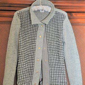 CAbi Square Stitch Cardi Sweater Size S